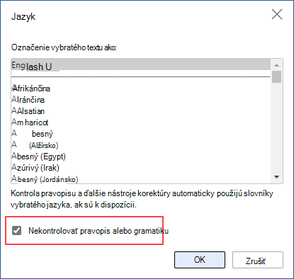 vypnutie automatickej kontroly pravopisu