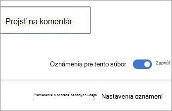 Zapnutie alebo vypnutie oznámení