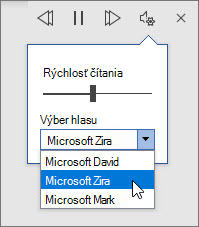 Čítanie nastavení zvuku nahlas