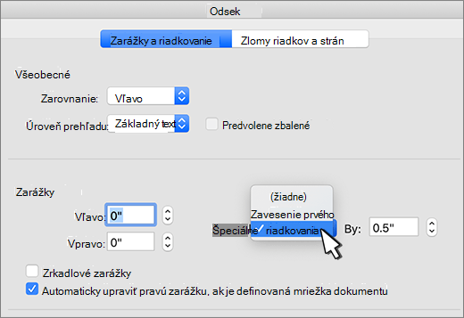 Výber opakovanej zarážky
