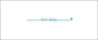 Príklad zlomu strán