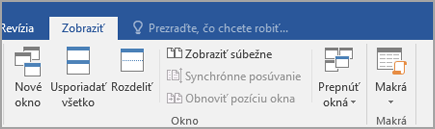 Kliknite na položku Zobraziť súbežne
