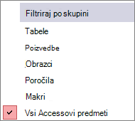 Navigation Pane Filter by Group Menu