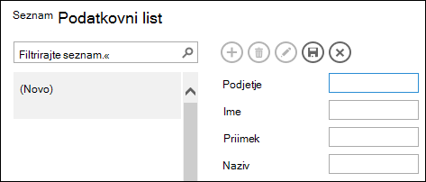 Add a record to a list view