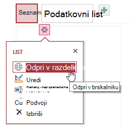 Popup menu displaying Open in Browser, Edit, Rename, Duplicate, and Delete
