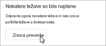 Outlook check again button