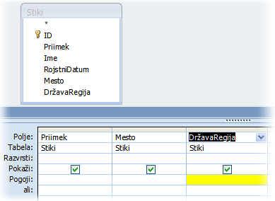Pogoj »DržavaObmočje«