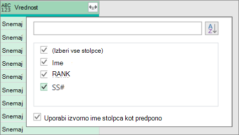 Razširitev zapisa JSON