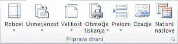 Slika Excelovega traku