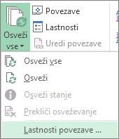 Lastnosti povezave
