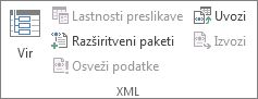 Osveževanje podatkov XML