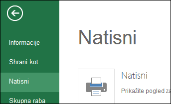 Tiskanje izbranih celic