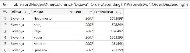 Primer razvrščanja
