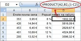 The formula is shown in the formula bar