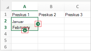 Puščice zapolnjevanja nizov