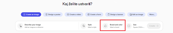 Kaj želite ustvariti na zaslonu z izbranimi slikami in & barvo.