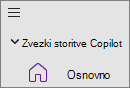 Možnost Zvezki storitve Copilot v OneNotu