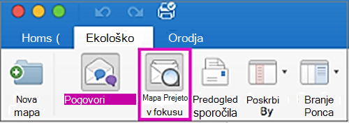 Mapa »Prejeto« v fokusu