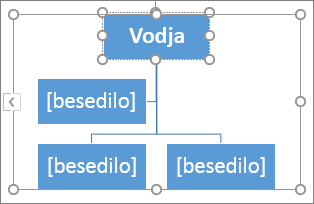 Vnašanje besedila v grafiki SmartArt