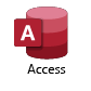 Posnetek zaslona, ki predstavlja logotip Accessovega programa.