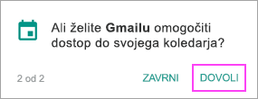 stike Dovoli koledar