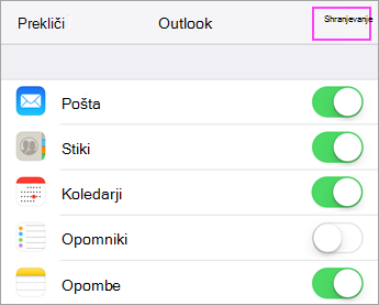 Nastavitev sinhronizacije računa