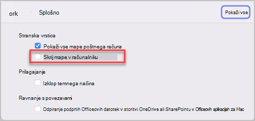 Plošča »Nastavitve«