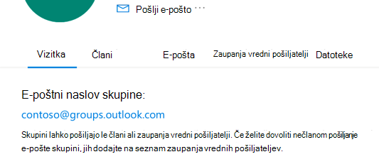 V skupino Outlook.com dodajte zaupanja vredne pošiljatelje.