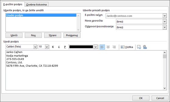 Type a new signature to use in your email