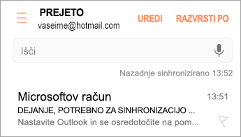 Odprite e-poštno sporočilo z vsebino »Zahtevano je