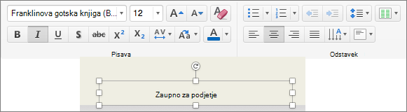 Urejanje oblikovanja noge