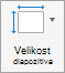 Prikaže gumb »Velikost diapozitiva«