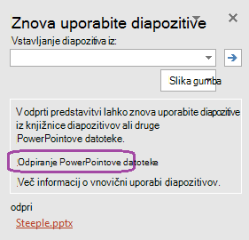 Prebrskajte, če želite najti predstavitev