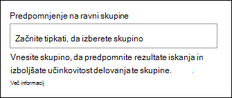 Predogled možnosti »Omogoči predpomnjenje za skupino«.