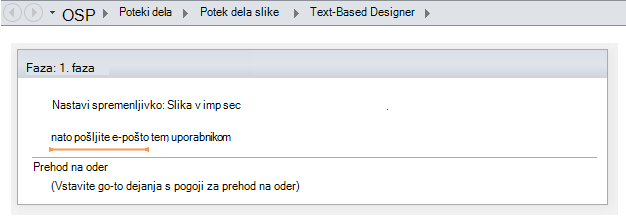 Vstavljanje dejanja pošiljanja e-pošte
