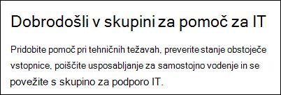Predogled spletnega gradnika »Besedilo«.