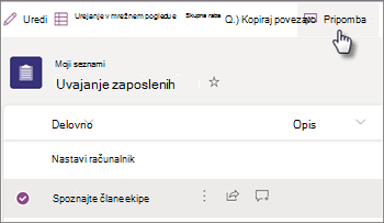 Komentarji izberejo element