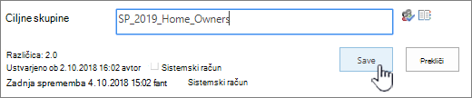 Dodajanje enega ali več ciljnih občinstev