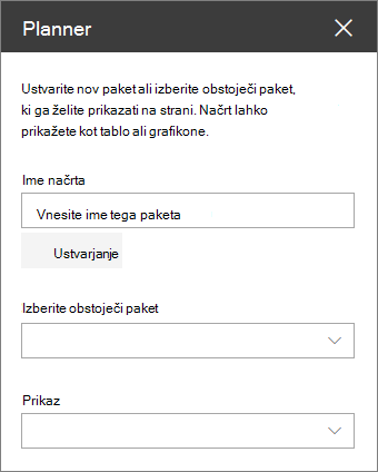 Zbirka orodij spletnega gradnika za načrtovanje