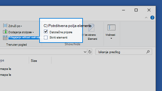 Kako omogočiti prikaz pripon imen datotek v sistemu Windows