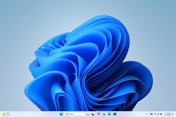 Posnetek zaslona svetlega načina v sistemu Windows 11.
