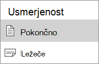 Izberite usmerjenost