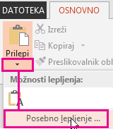 Paste Special menu