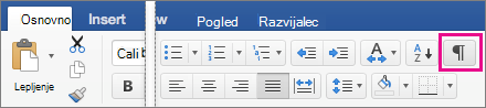 On the Home tab, Show Editing Marks is highlighted