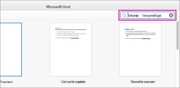 V iskalno polje vnesite ključne besede, da poiščete povezane predloge.