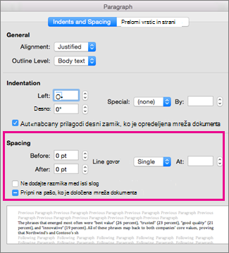 In the Paragraph dialog box, the Spacing section is highlighted