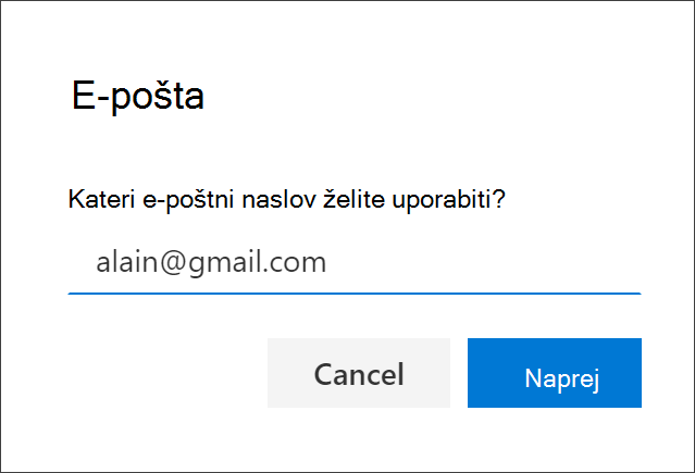 Dodajanje telefonske številke in izbira telefonskih klicev