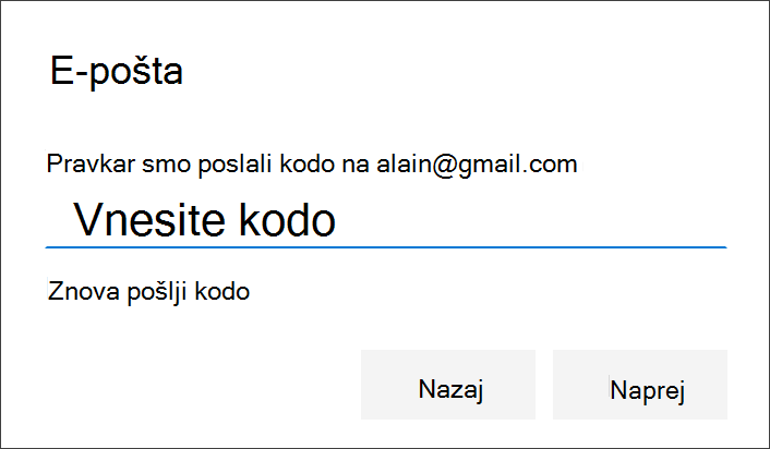 Dodajanje telefonske številke in izbira besedilnih sporočil