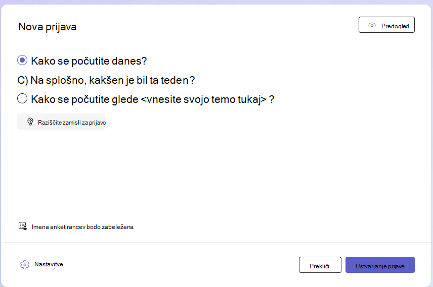 Posnetek zaslona nove sprostitve.