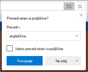 Potrdite ploščo za prevajanje